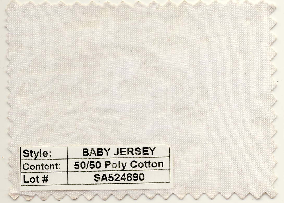 Baby Jersey 50/50 Poly Cotton